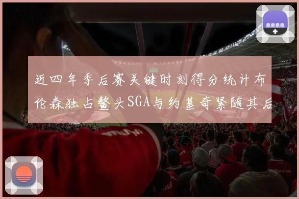 近四年季后赛关键时刻得分统计布伦森独占鳌头SGA与约基奇紧随其后